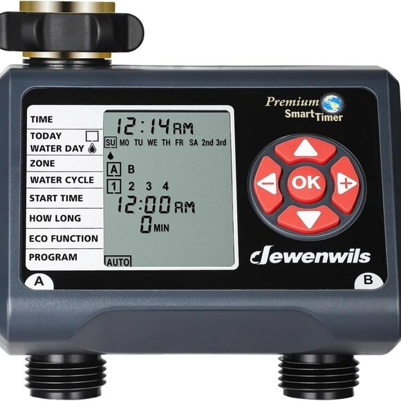 Sprinkler Timer 2 Zone, Water Timer for Garden Hose, Programmable Hose Timer Fau - Picture 1 of 8